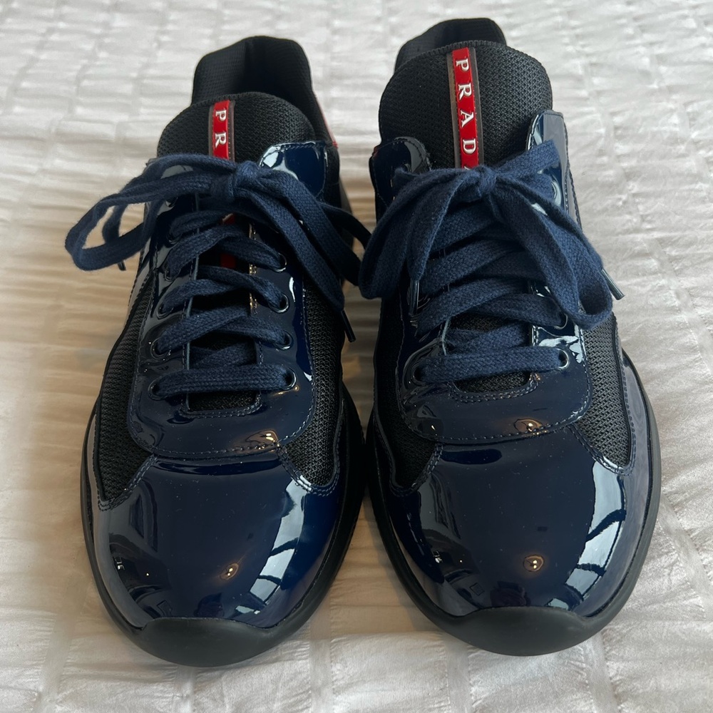 PRADA America’s Cup Patent Leather Sneakers - Picture 6 of 12